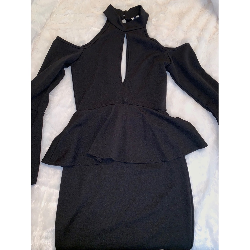 Ruffled cut out dress